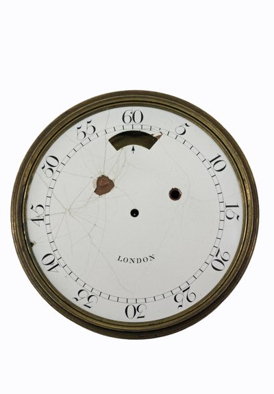 Enamel dial of Cummings timekeeper by English School